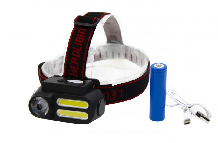 Ліхтар налобний Bailong WX 611 XPE+COB акумуляторний Чорний (ML-04601) - фото 2 Ліхтар налобний Bailong WX 611 XPE+COB акумуляторний Чорний (ML-04601) - фото 2