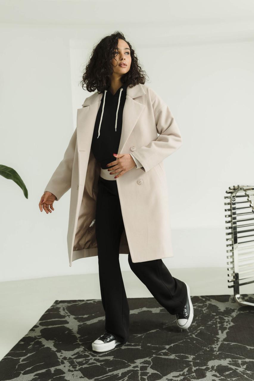 Пальто женское из кашемира L-XL Бежевый (2737858098) - фото 6 Пальто женское из кашемира L-XL Бежевый (2737858098) - фото 6