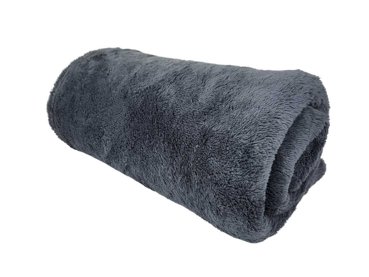 Плед флисовый двуспальный 180х200 см Серый (1652) - фото 4