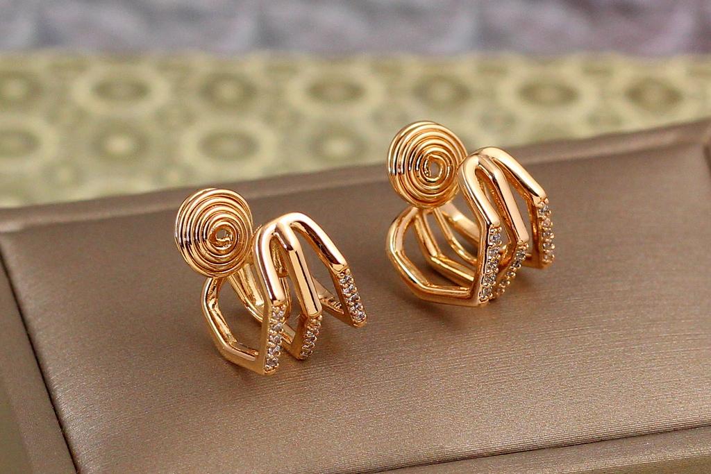 Серьги Xuping Jewelry кулачок 1,5 см Золотистый (27138629)