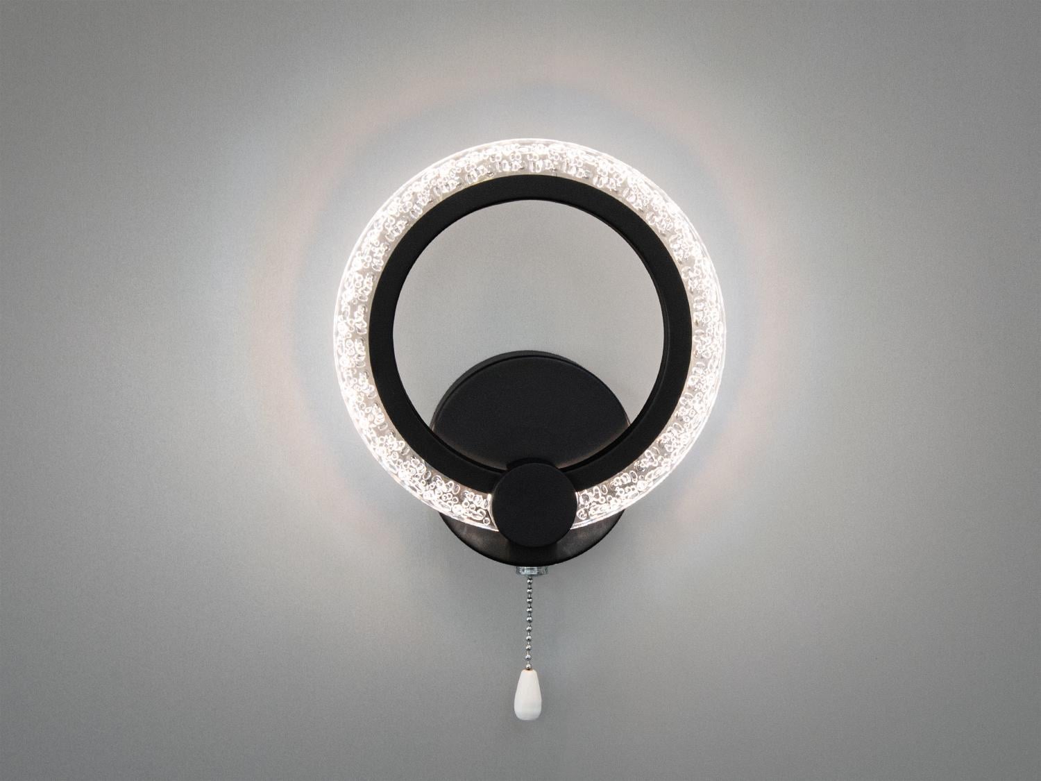 Бра настінне LED кільце 12W Чорний (A8180/1BK)