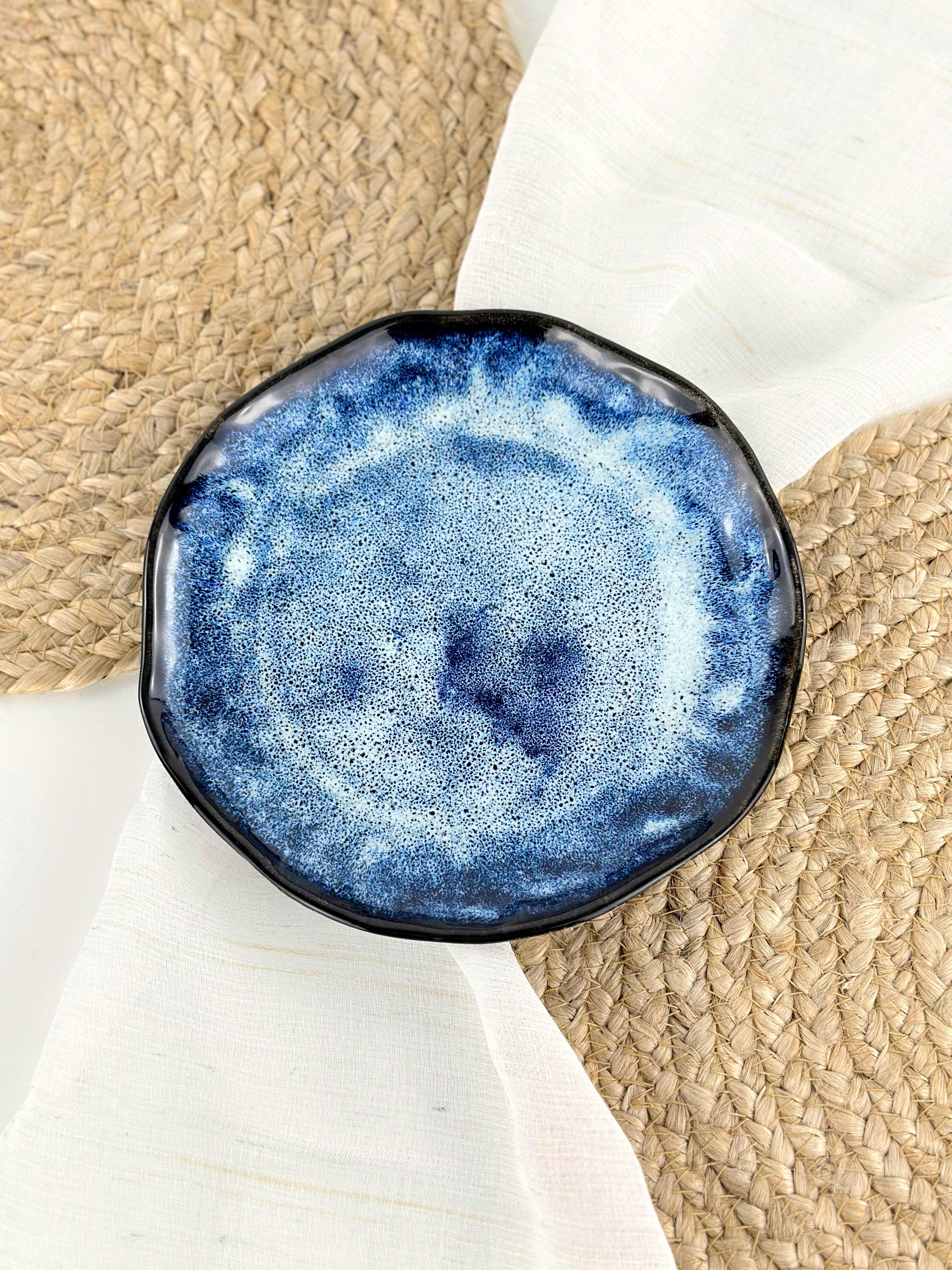 Тарелка обедняя глиняная Гражда 20 см Синий (17002-4)