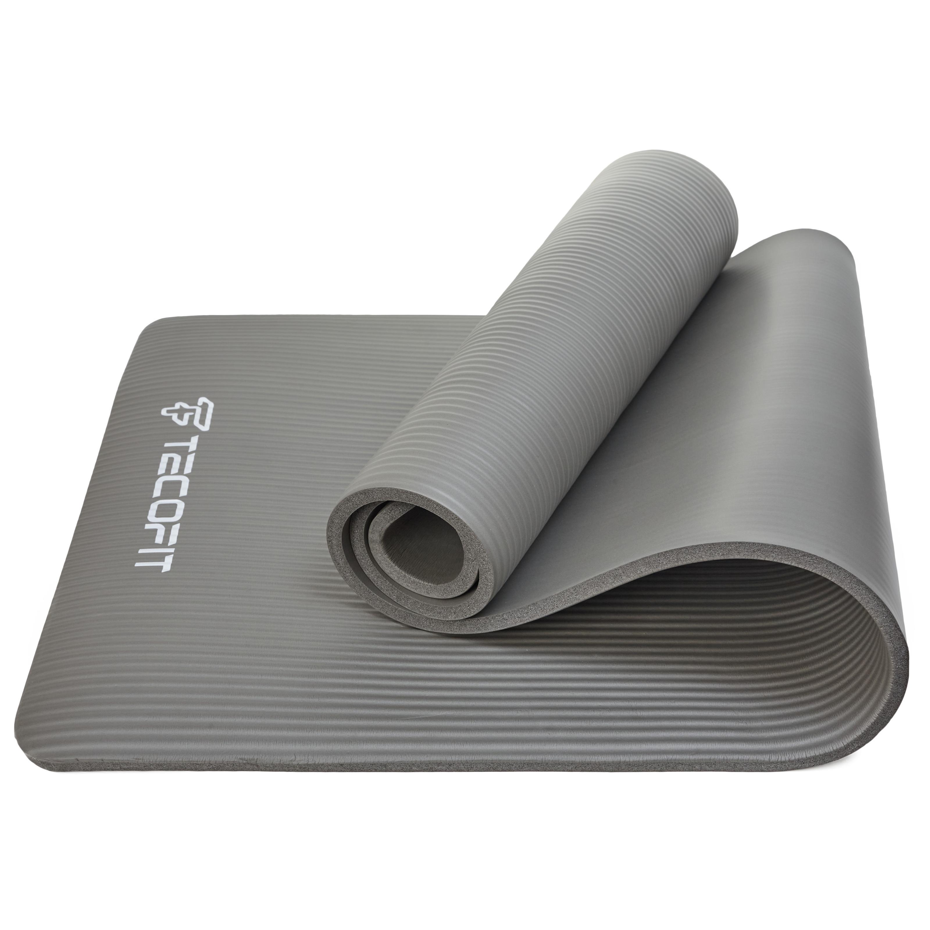 Килимок для йоги та фітнесу TECOFIT NBR з чохлом Сірий (TOP20106462)