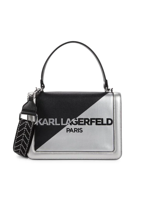 Жіноча сумка Karl Lagerfeld Simone Leather Black/Grey (KL-74233013)