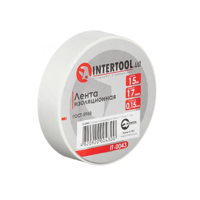 Лента изоляционная Intertool 0,15x17 мм 15 м Белый (IT-0043) - фото 1