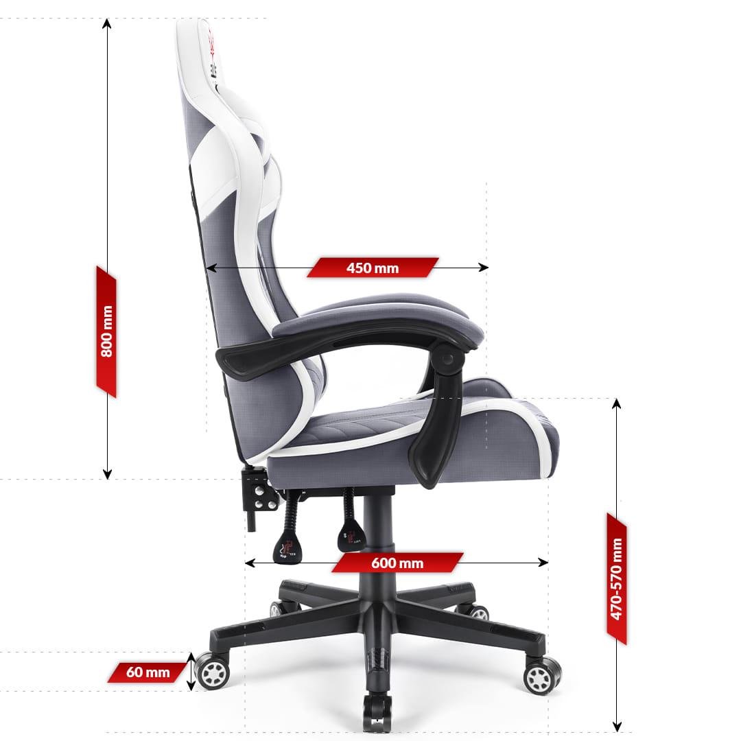 Компьютерное кресло Hell's Chair HC-1004 White/Grey - фото 10