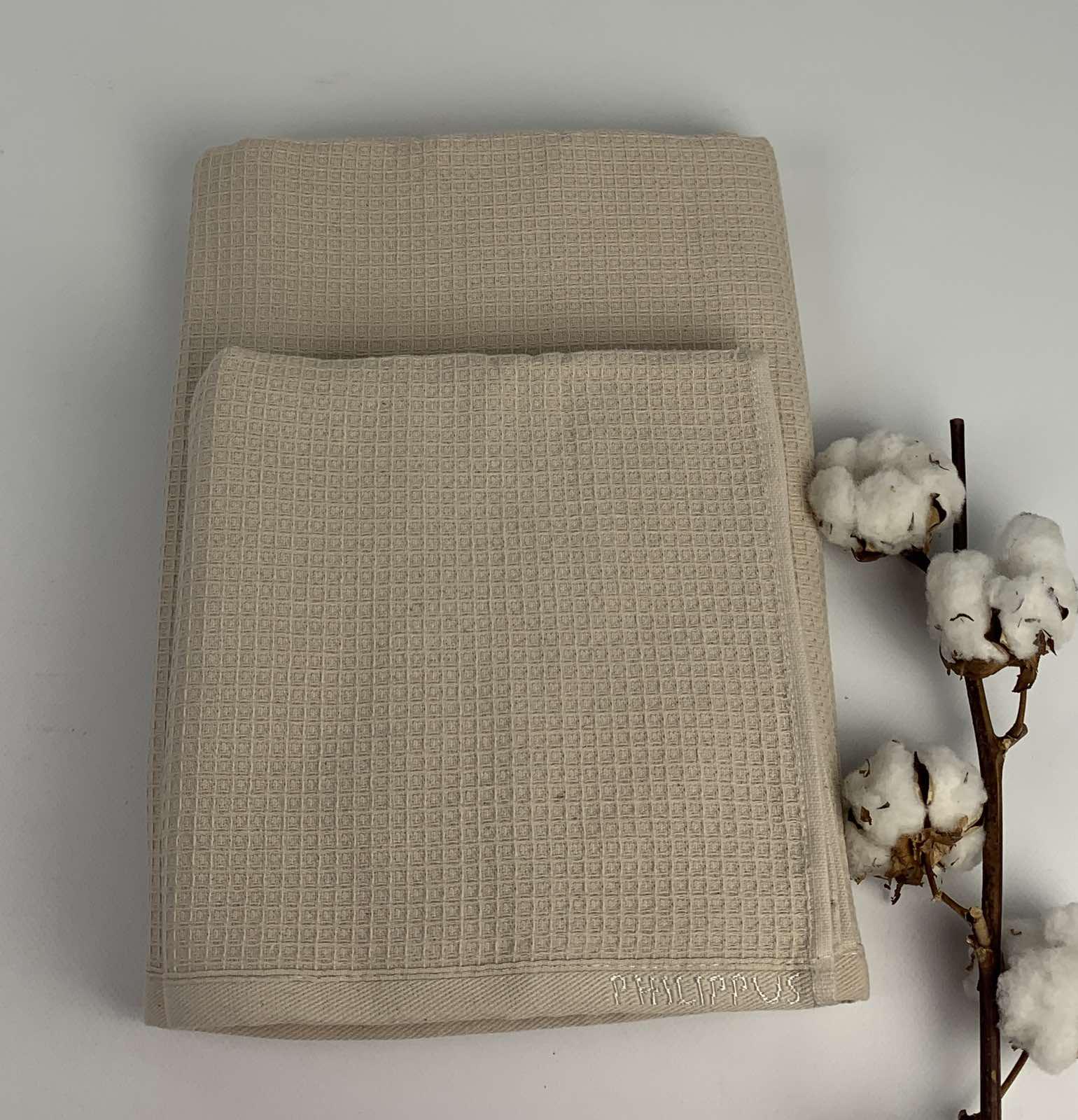 Набор полотенец Philippus Platinum Cotton Ekvador ЕА109 2 шт. 70x140 см Бежевый (CN31182)