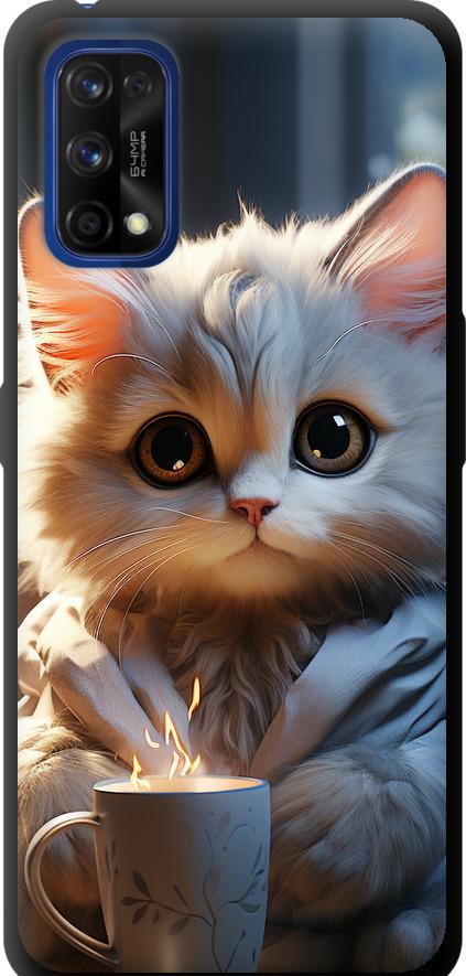 Чехол на Realme 7 Pro White cat (5646b-2082-42517)