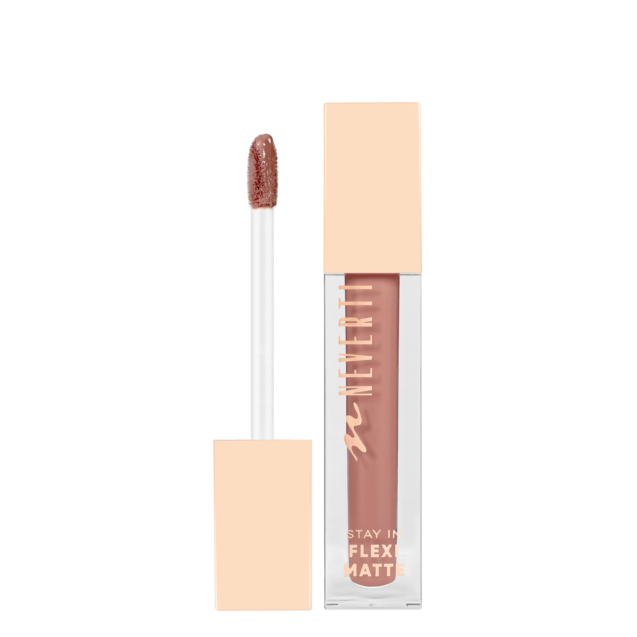 Помада для губ матова водостійка Neverti Matte Liquid Lipstick NP801 002 White Mocha Kiss Темний бежевий - фото 2 Помада для губ матова водостійка Neverti Matte Liquid Lipstick NP801 002 White Mocha Kiss Темний бежевий - фото 2