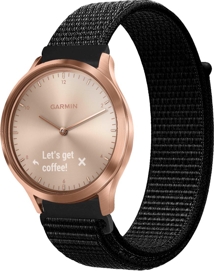 Ремешок нейлоновый Sport Loop для Garmin Vivomove HR Black (26875-2B) Ремешок нейлоновый Sport Loop для Garmin Vivomove HR Black (26875-2B)