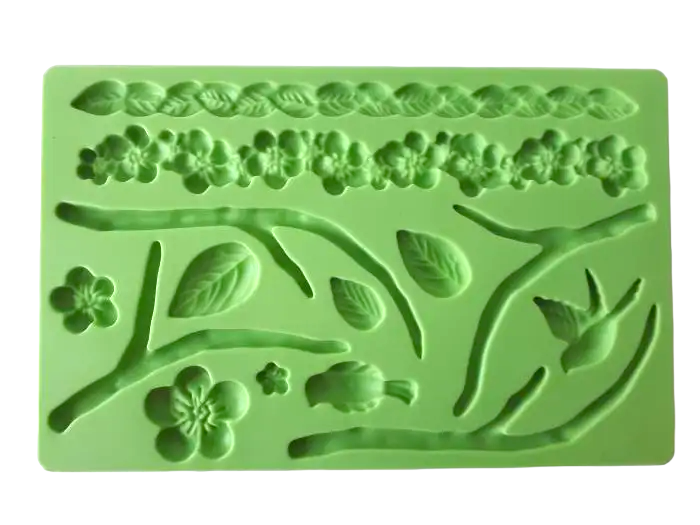 Молд кондитерський для мастики та шоколаду Гілочки силіконовий 13x20 см (16673)
