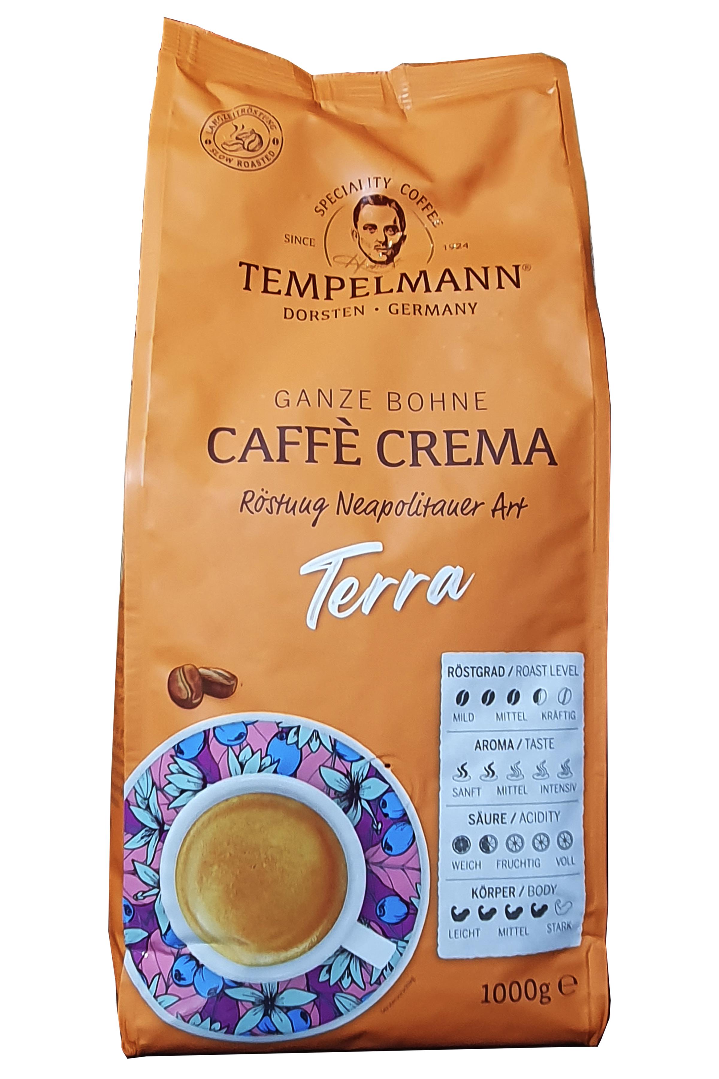 Кофе Tempelmann Terra Cafe Crema зерно 1 кг (57905) Кофе Tempelmann Terra Cafe Crema зерно 1 кг (57905)