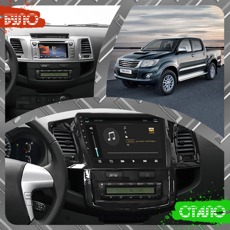 Автомагнітола штатна Lesko 4G/CarPlay/Wi-Fi для Toyota Hilux VII Рестайлінг 2011-2015 4/64Gb 9" (1653164004) - фото 3