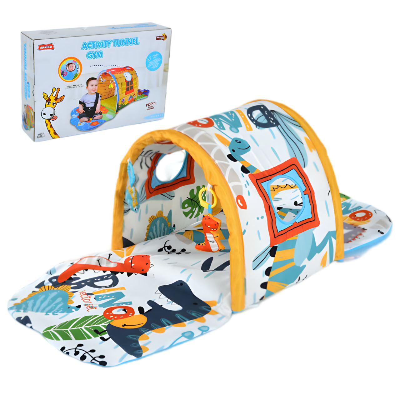 Килимок розвиваючий для немовлят 023-62-62D2 ігровий тунель з підвісками 138x65x53 см (24612271)