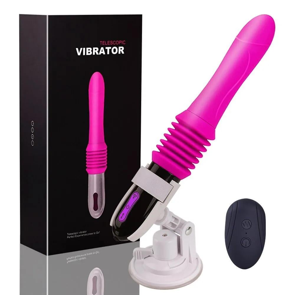 Секс-машина Telescopic Vibrator на присоске и дистанционном управлении (pink_GS0005)