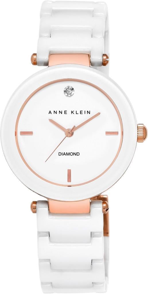 Наручний годинник жіночий Anne Klein AK/1018RGWT Рожеве золото/Білий