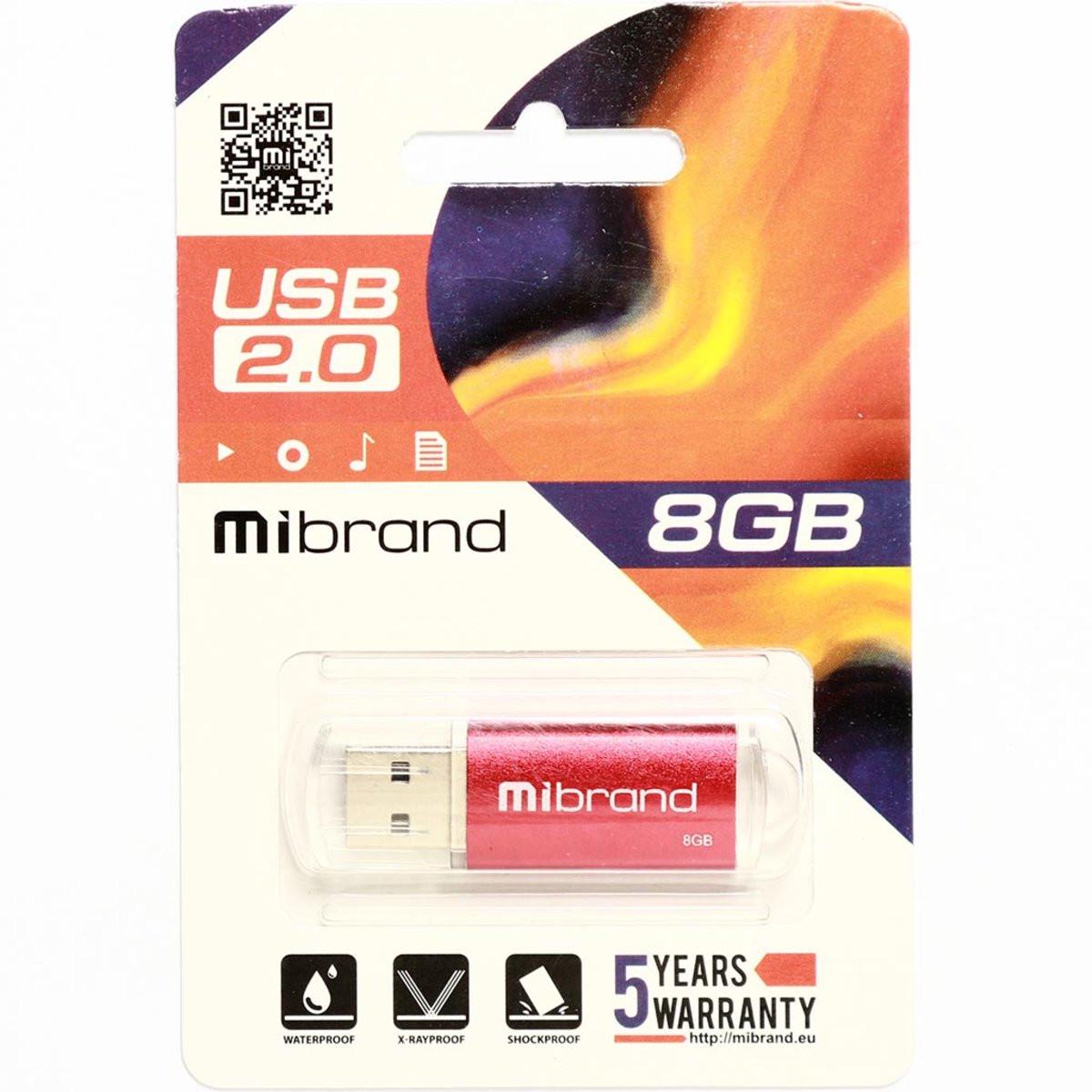 Flash Mibrand USB 2.0 Cougar 8Gb Red (29caa1-15542) - фото 2