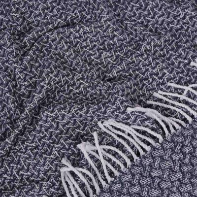 Плед Бамбук 140х200 см Бело-синий - фото 2 Плед Бамбук 140х200 см Бело-синий - фото 2