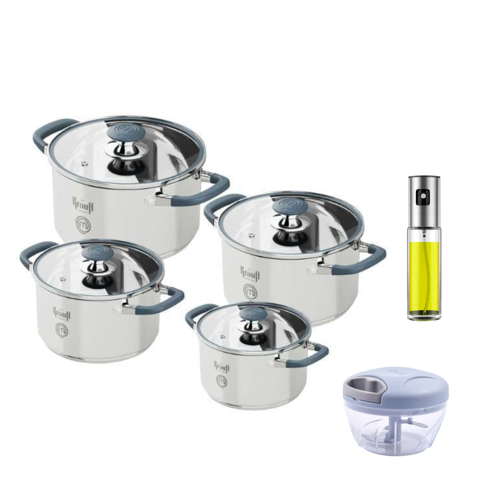 Набор кастрюль Krauff Master Chef 2/2,7/4,7/6,1 л с кухонными принадлежностями (55-333-523)