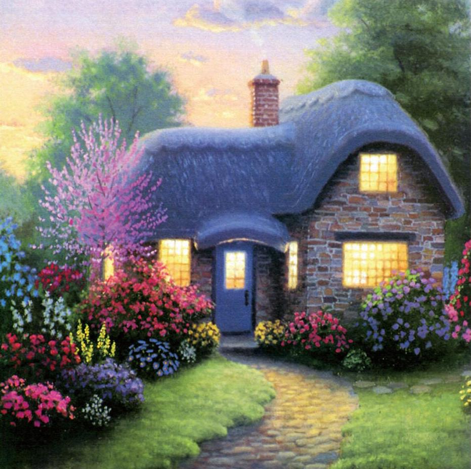 Алмазная мозаика Emerald Craft Кирпичный домик полная выкладка 40x40 см (21220)