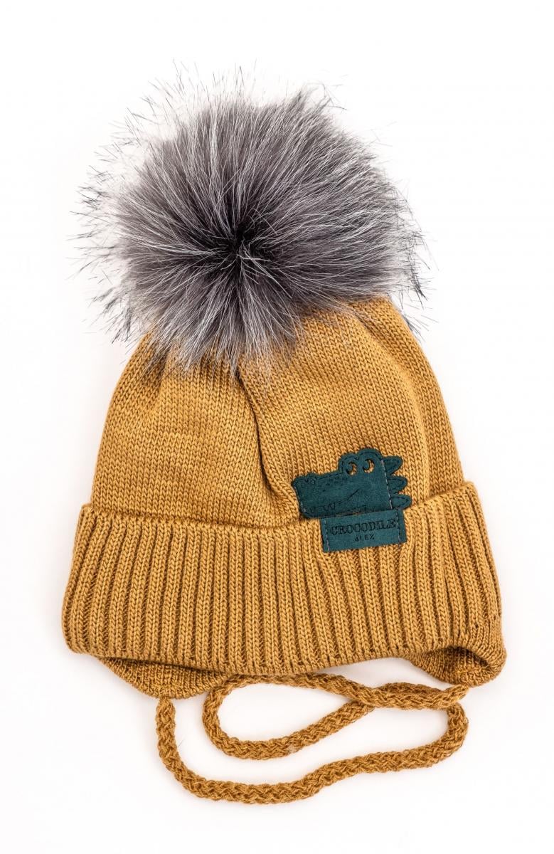 Шапка дитяча зимова Alex Кроко 46-50 см Цегляний