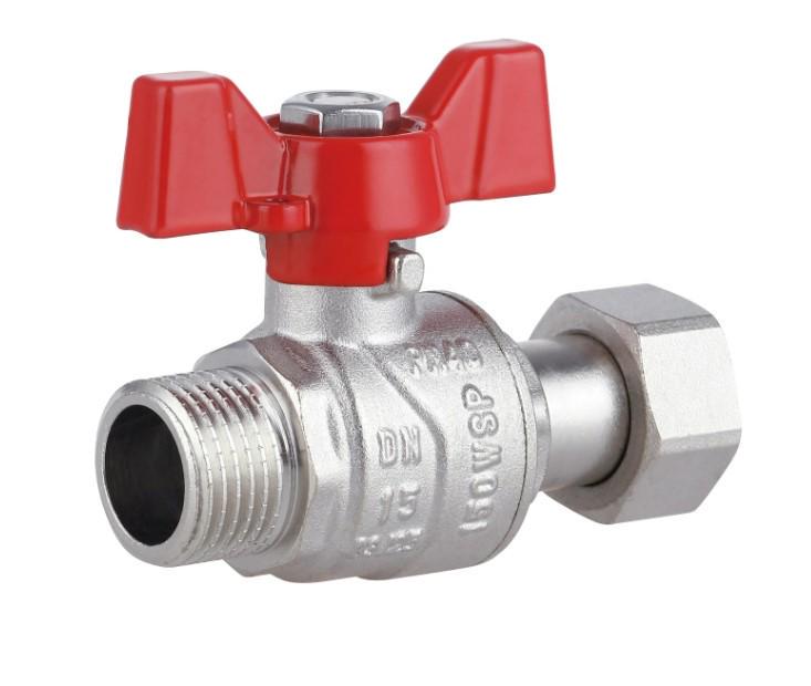 Кран кульовий Thermo Alliance Forte 1/2" ВЗ прямий PN40 з накидною гайкою метелик (SF261W15)
