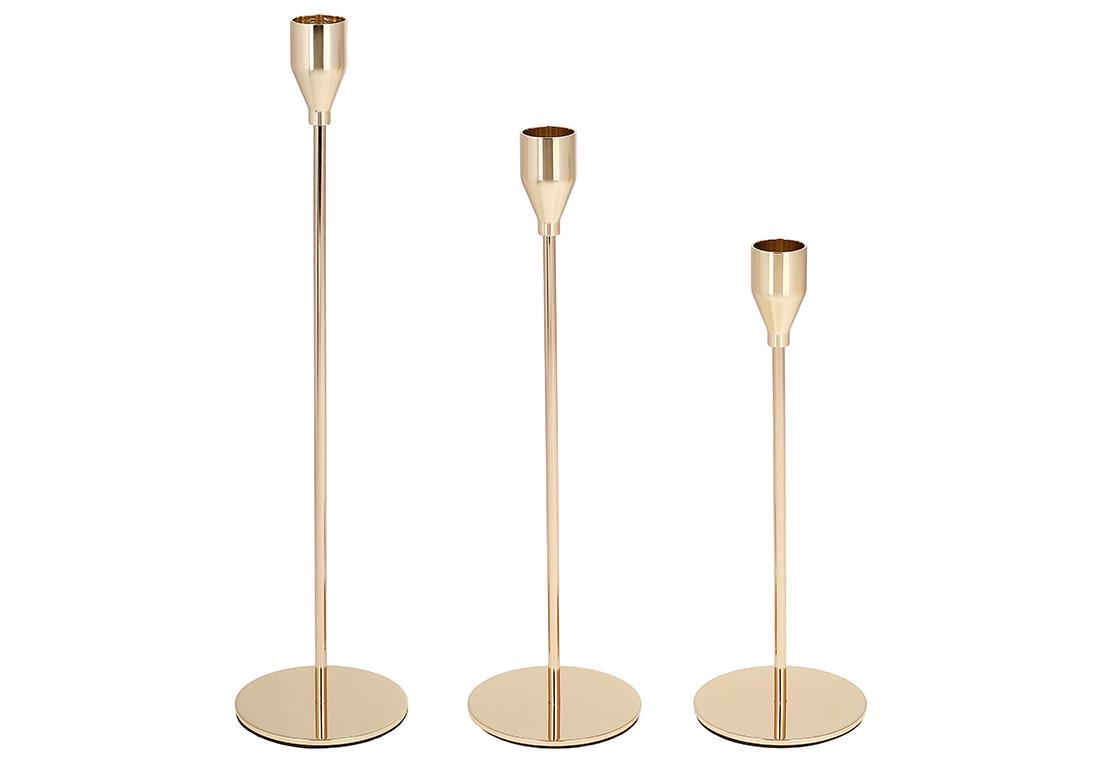 Набор подсвечников на высокой ножке 3 шт. 23/27,5/32,5 см (448-027)