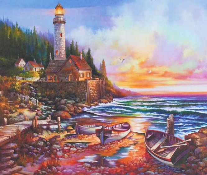 Картина за номерами TK Group 31501 30 Будиночок у лісі 40х30 см (121672)