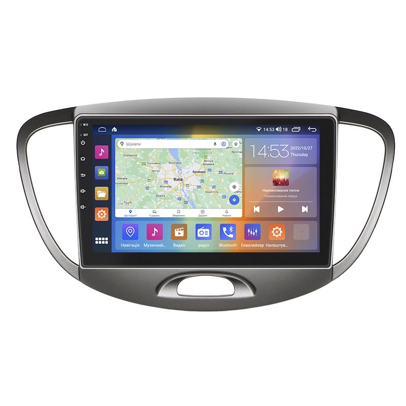 Штатная магнитола Lesko для Hyundai i10 I 2007-2013 экран 9" 4/64Gb CarPlay 4G Wi-Fi GPS Prime