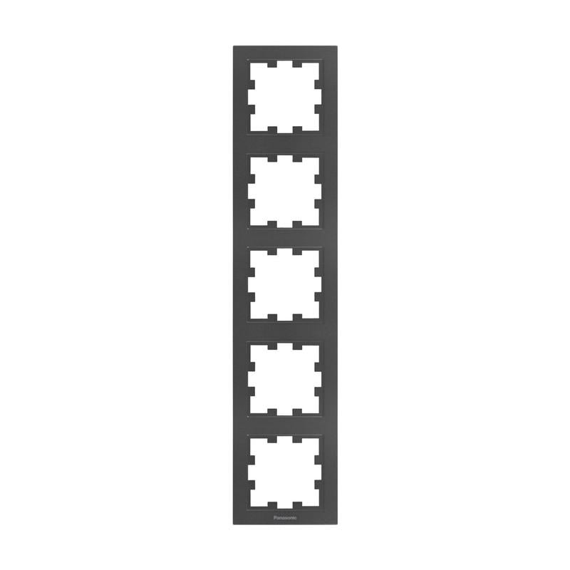 Рамка для розеток пятиместная Panasonic Karre Plus 55 ABS вертикальная Дымчатый (WDTF08152DG-UA1) Рамка для розеток пятиместная Panasonic Karre Plus 55 ABS вертикальная Дымчатый (WDTF08152DG-UA1)