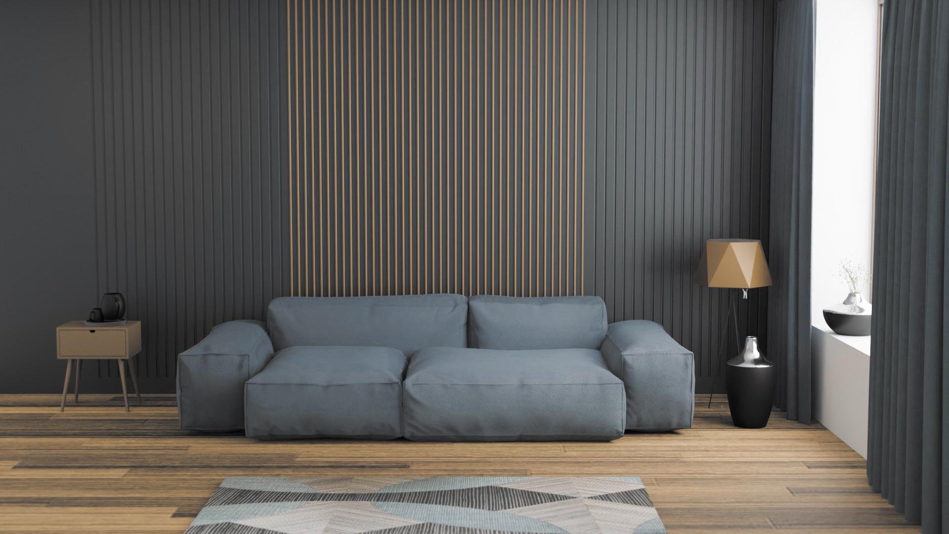 Модульный диван Cloud 2 290х128 см Серый (Арт 0001) - фото 2 Модульный диван Cloud 2 290х128 см Серый (Арт 0001) - фото 2