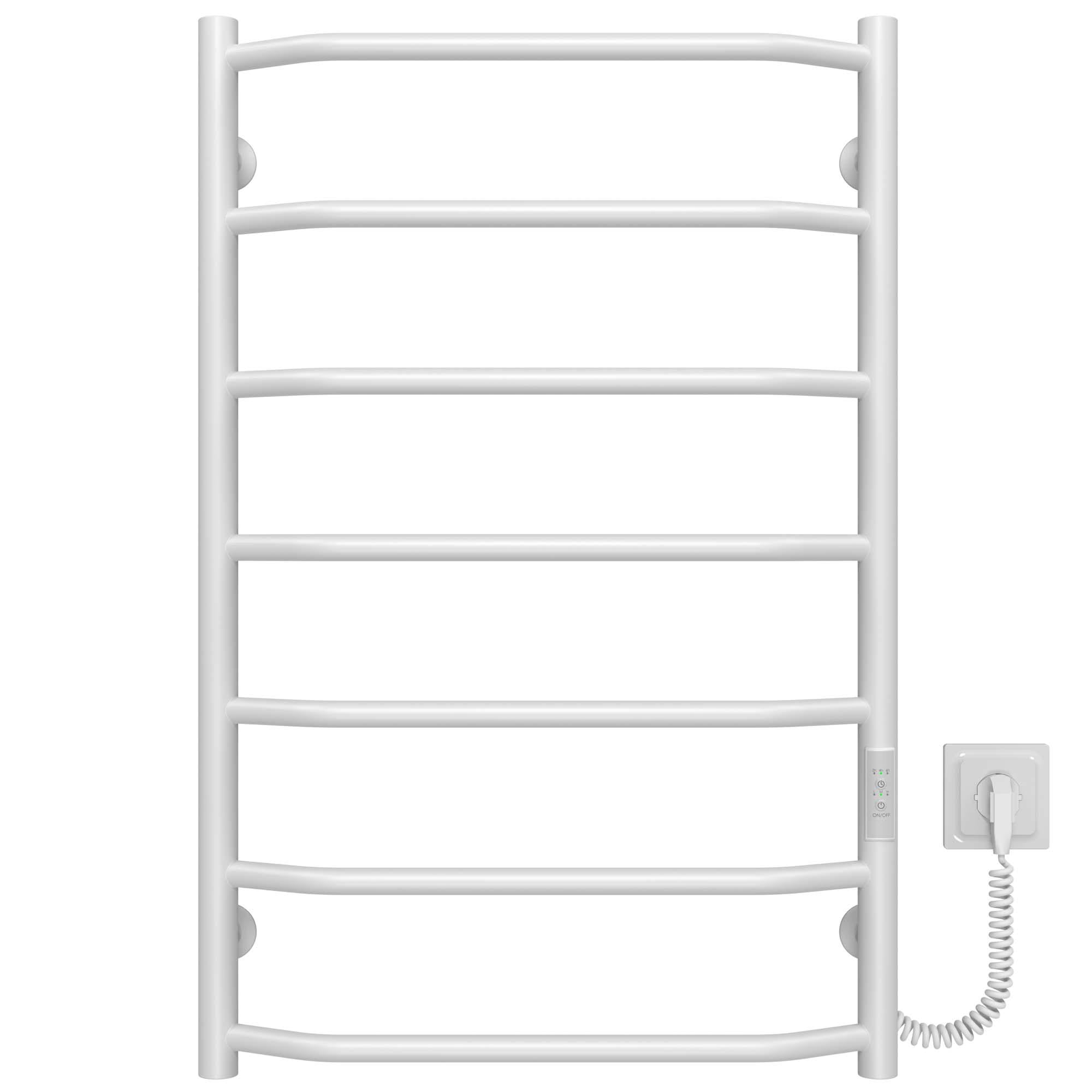 Полотенцесушитель электрический Deffi Трапеция П7 JD03 правое подключение нержавеющая сталь 500х800 мм Белый (C.TR.80.50.7.E.W.R.3)