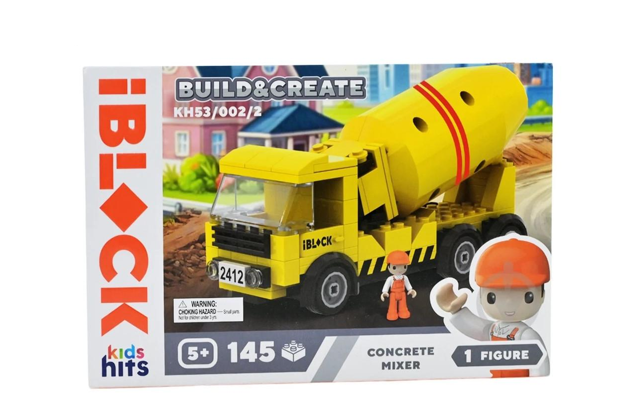 Конструктор пластиковый Iblock Kids hits Бетоносмеситель JUNIOR 145 дет. 24x6x16 см (2523856420) Конструктор пластиковый Iblock Kids hits Бетоносмеситель JUNIOR 145 дет. 24x6x16 см (2523856420)