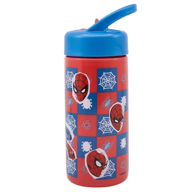Пляшка для води дитяча Stor Spider-Man 410 мл 28х5х5 см Червоний з синім (28431594)