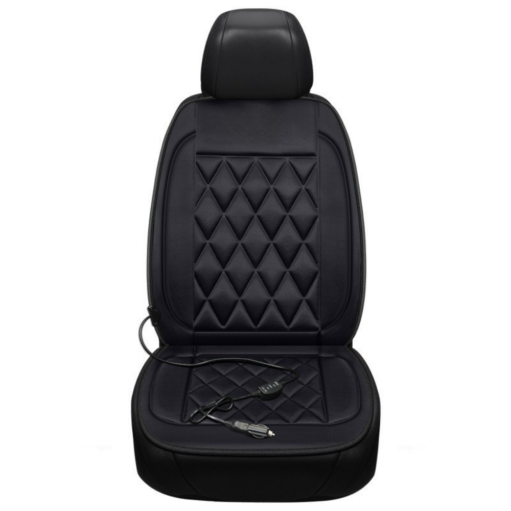 Комплект накидок автомобільних з підігрівом для сидінь 3в1 універсальні від прикурювача 12В Чорний Комплект накидок автомобільних з підігрівом для сидінь 3в1 універсальні від прикурювача 12В Чорний