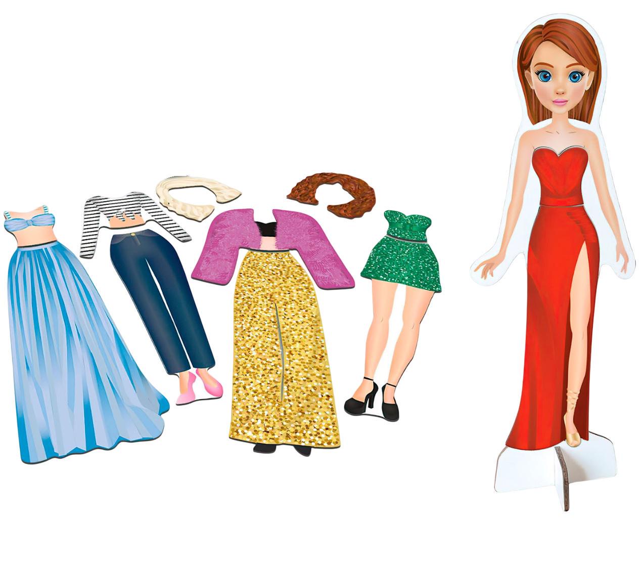 Набор магнитов детский Magnetic dolls Magdum 27 магнитов/магнитная кукла Multicolor (162132)