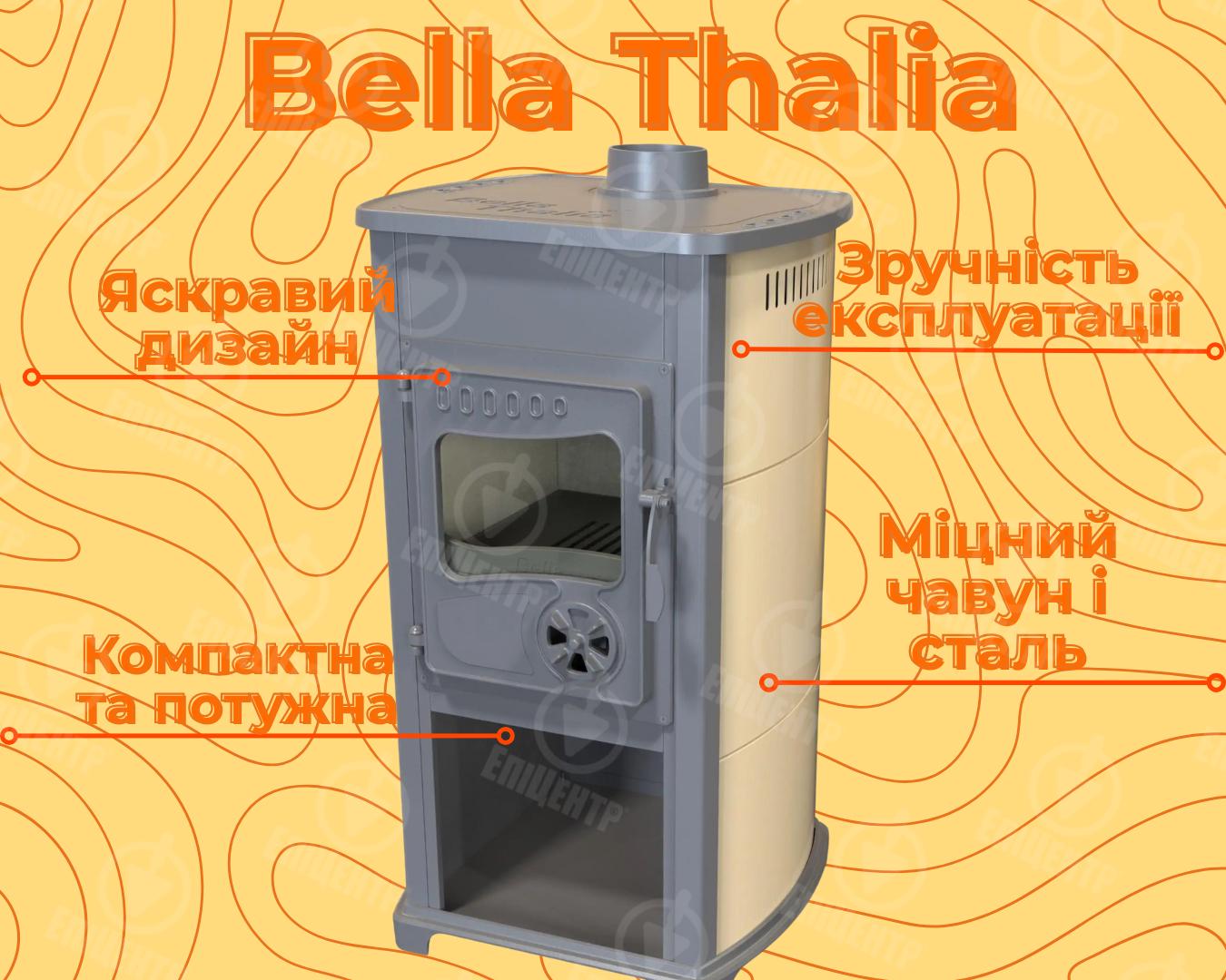 Печь-камин чугунная Bella Thalia отопительная (9215460) - фото 3