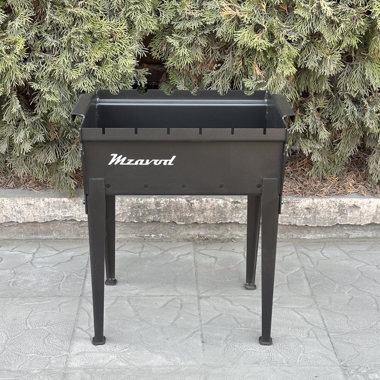 Мангал Metalzavod Тесей на 6 шампурів 3 мм на ніжках 47,6х33х52,8 см (MNG6-3) - фото 2 Мангал Metalzavod Тесей на 6 шампурів 3 мм на ніжках 47,6х33х52,8 см (MNG6-3) - фото 2