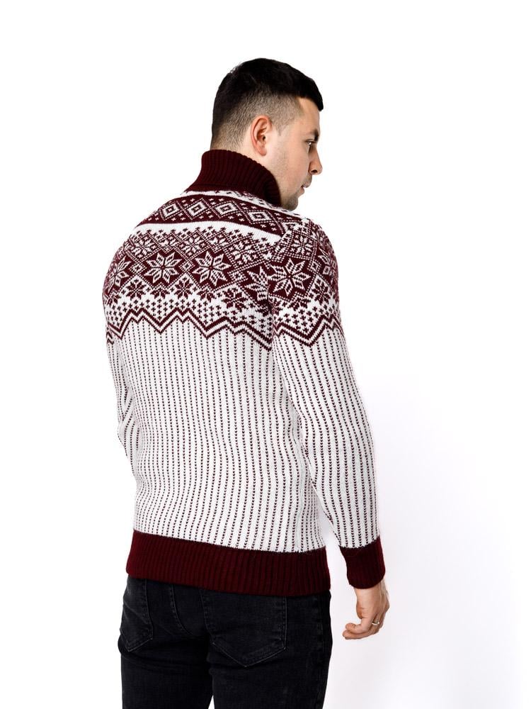 Светр чоловічий ЦБ-00233267 р. 50 Бордовий (SKT000941120) - фото 3