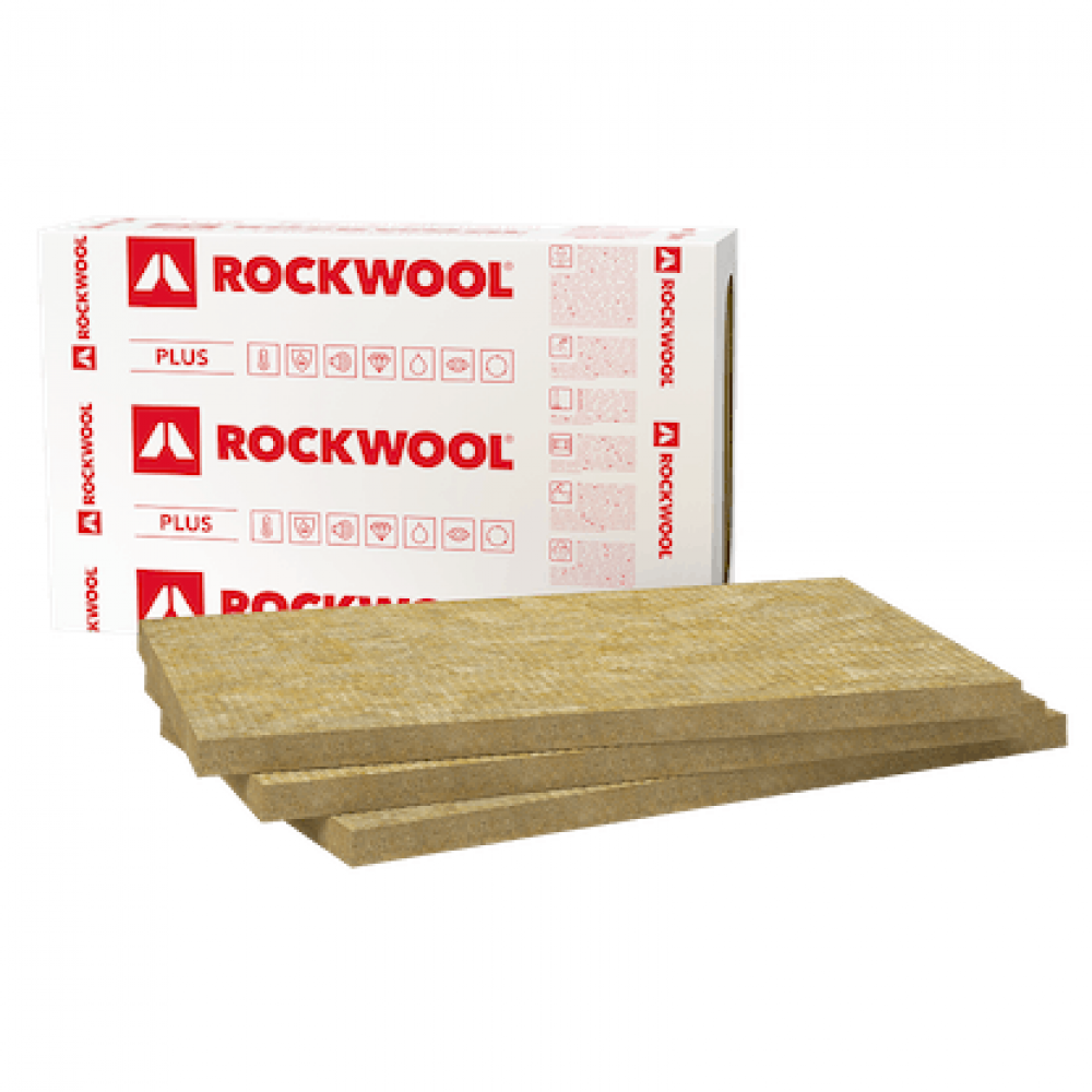 Базальтова вата ROCKWOOL Rockmin Plus 50 мм 610х1000 мм 10,98 м² 31 кг/м3 (30306339)