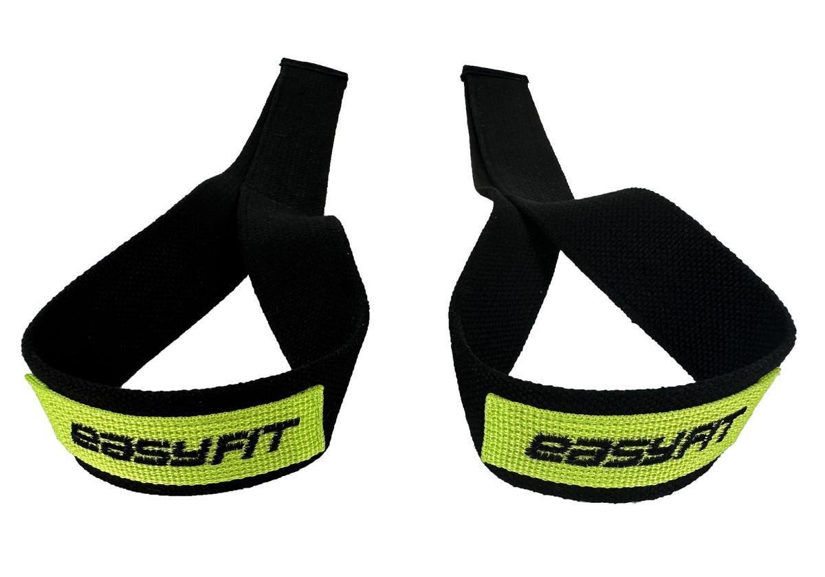 Лямки атлетические EasyFit Delta Long для тяговой тяги Черный (EF-0050)