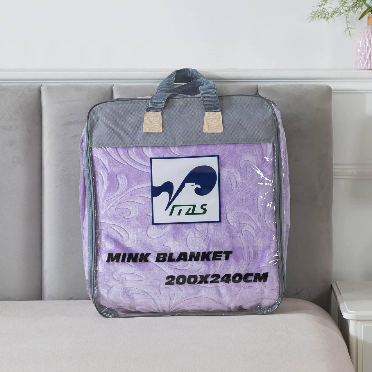 Плед велюровый з выдавкой однотонный Vitas 200х240 см Пудровый (G2) - фото 5