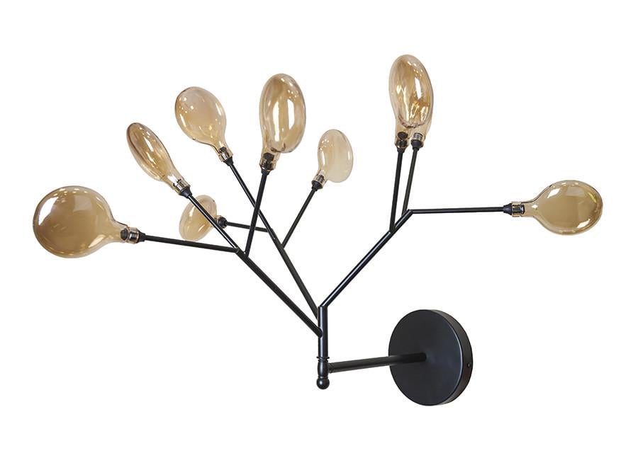 Бра Levistella 756LPR0031-9 BK+BR на 9 стеклянных круглых плафонов Бронзовый/Черный (1887932241)