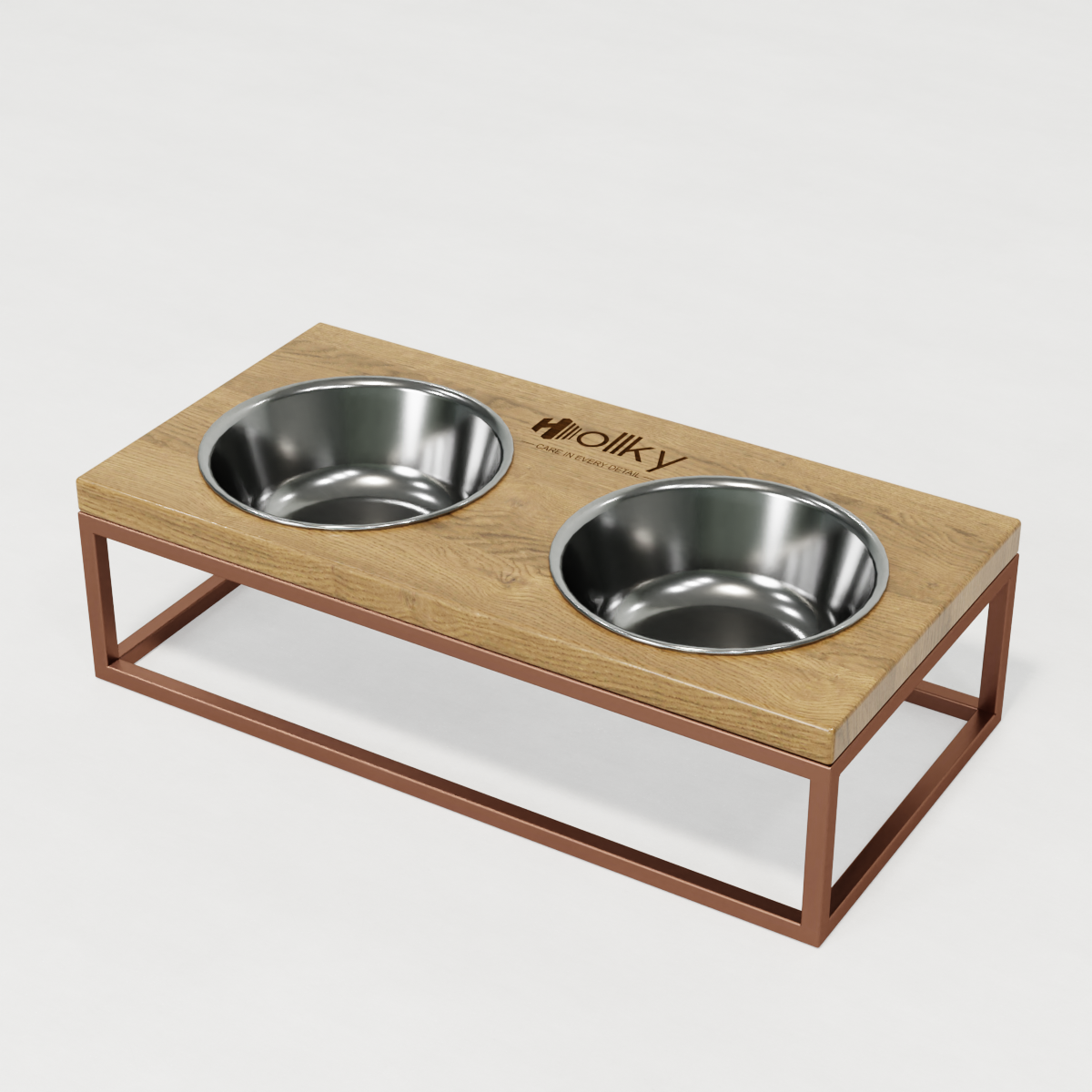 Миски на подставке для средних собак и больших котов Hollky Base M 2х0,95 л (BM-422110-GLNT) - фото 8 Миски на подставке для средних собак и больших котов Hollky Base M 2х0,95 л (BM-422110-GLNT) - фото 8