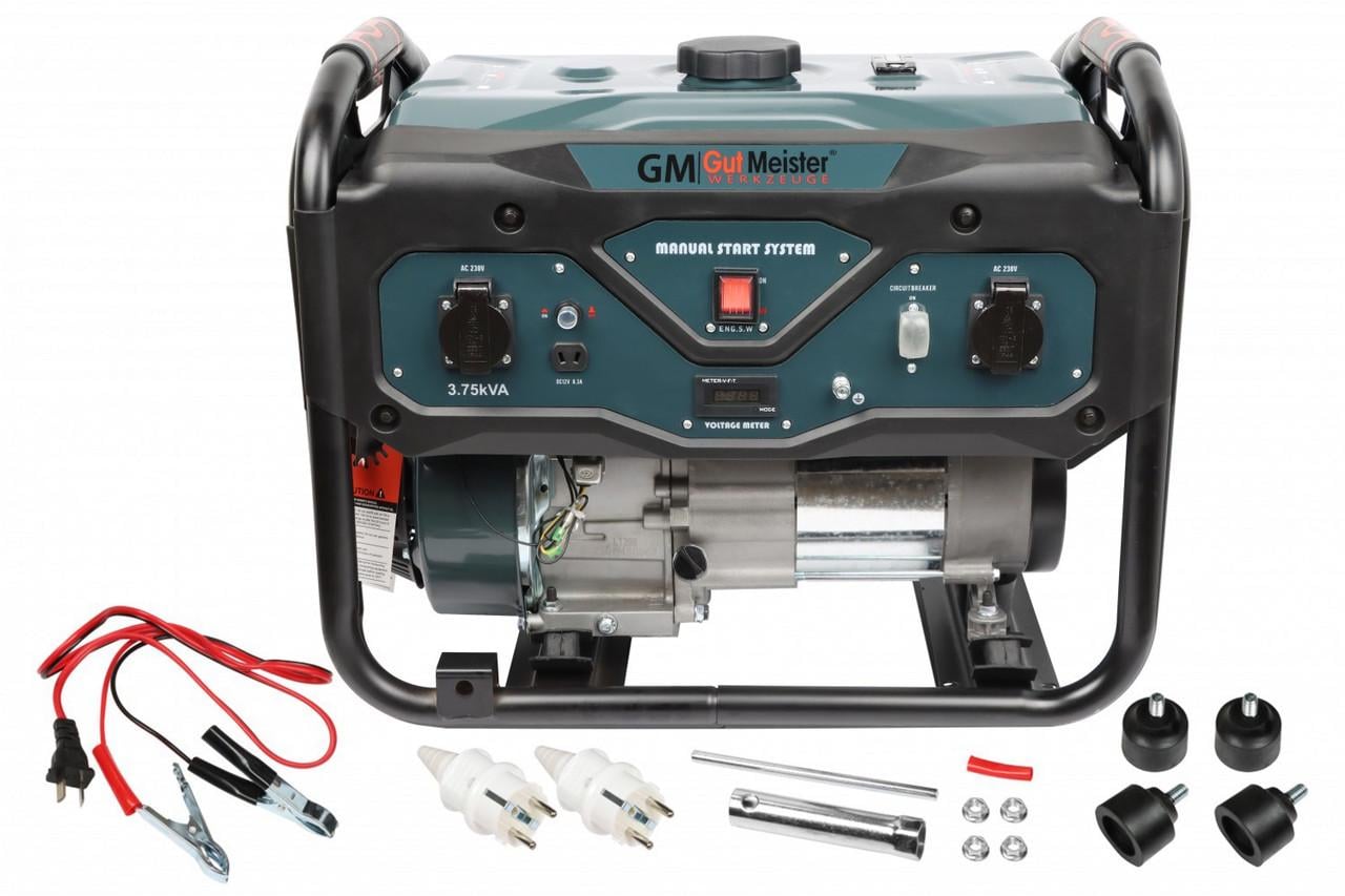 Генератор бензиновый Gut Meister GG-28230 3 кВт 230V однофазный AVR медная обмотка/ручной запуск (1993332987)