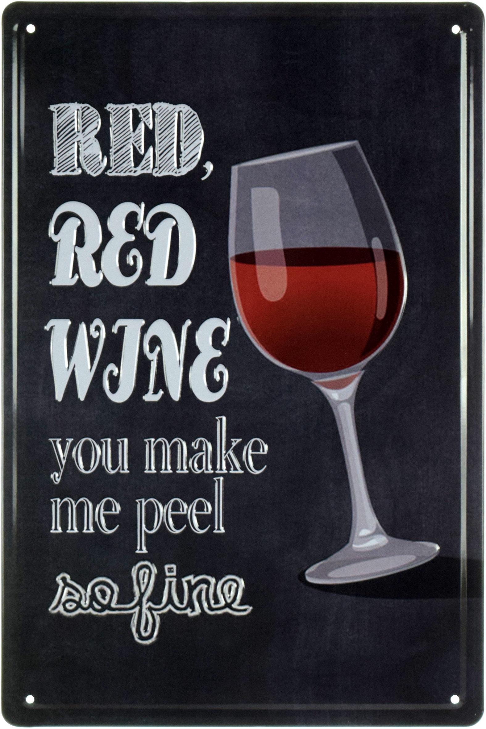 Табличка металева Червоне Червоне Вино/Red Red Wine 20x30 см