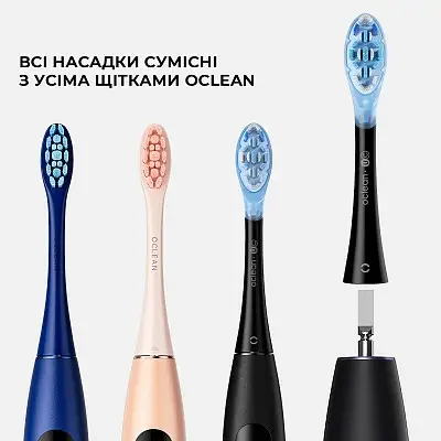 Насадки для зубной щетки Oclean Ultra Clean Brush Head for On SE Air X F1 UC02 B02 2 шт. Black - фото 2