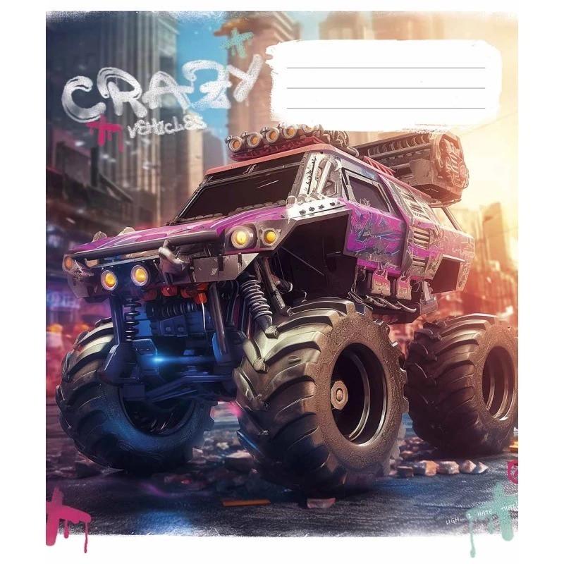 Зошит учнівський "Monster trucks" 048-3283L-2 у лінію 48 аркушів