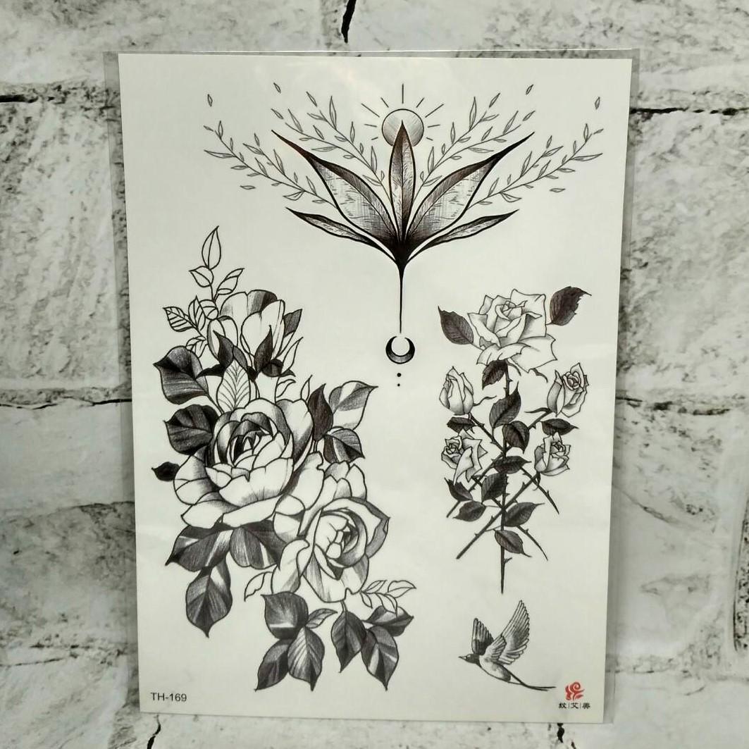 Временные тату Цветы (TH-169)