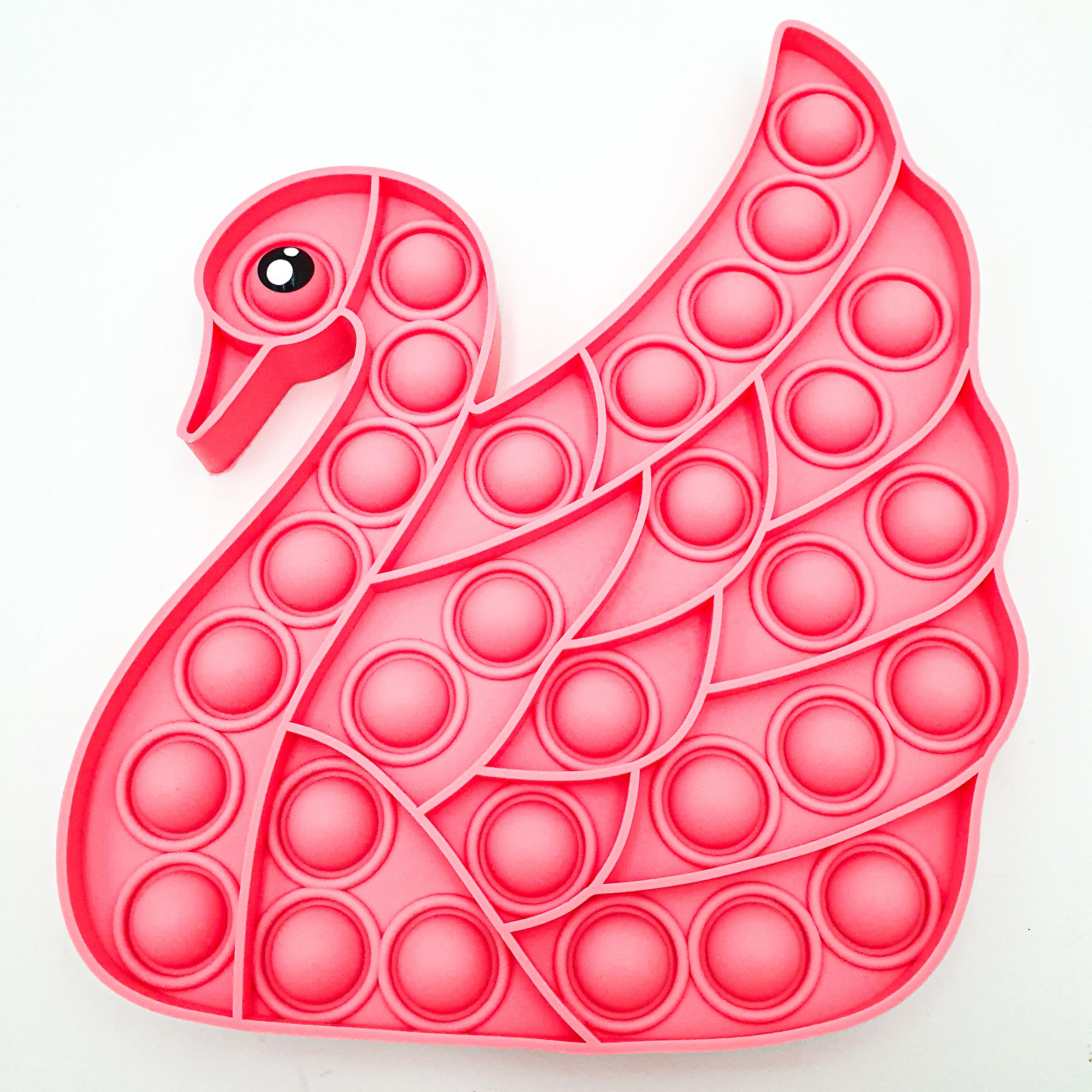 Игрушка-антистресс UKC Pop It Fidget Розовый лебедь (ef51dea3)